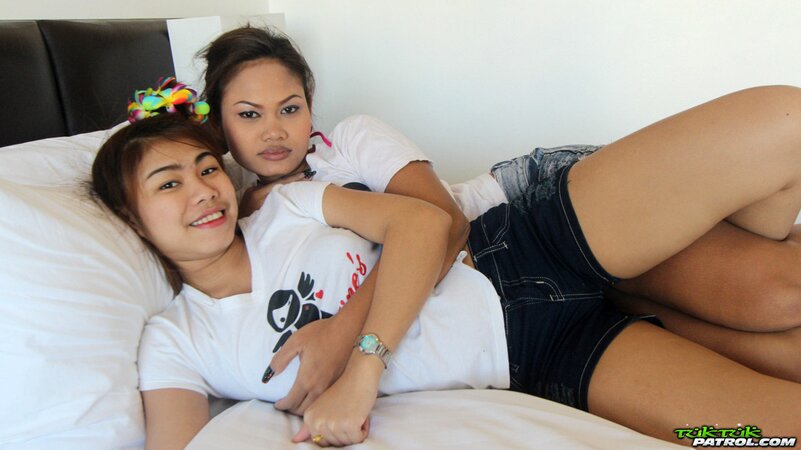 If you pay them well, two Thai teens will play with your cock