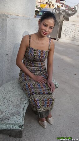 Asian beauty bends over to get fucked by a white tourist's cock