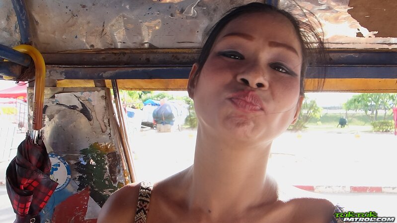 Asian beauty bends over to get fucked by a white tourist's cock