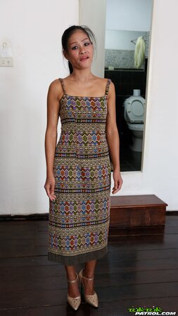 Asian beauty bends over to get fucked by a white tourist's cock