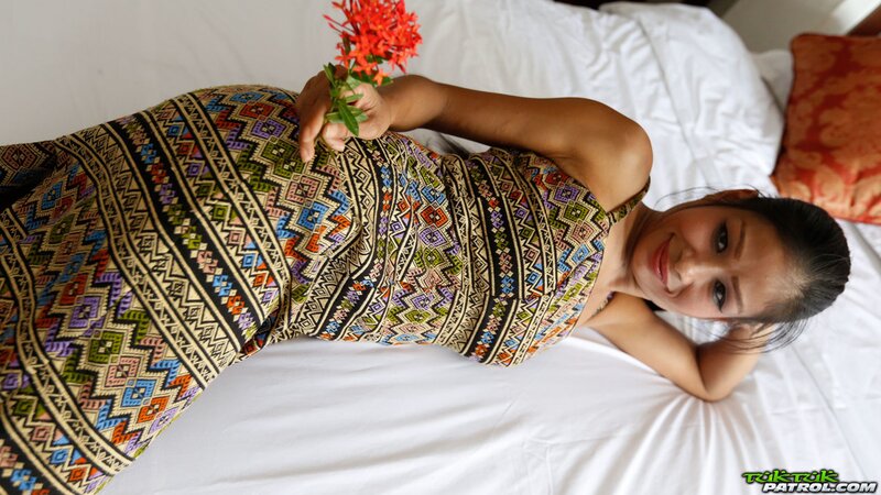 Asian beauty bends over to get fucked by a white tourist's cock