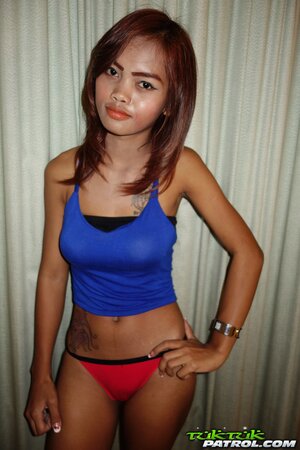 Charming girl in red panties is happy to get fucked after a tease