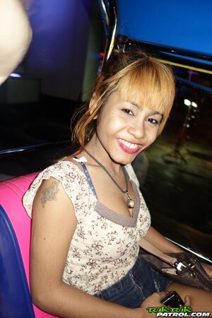 Thai girl looks like a hooker when fucking this white dude