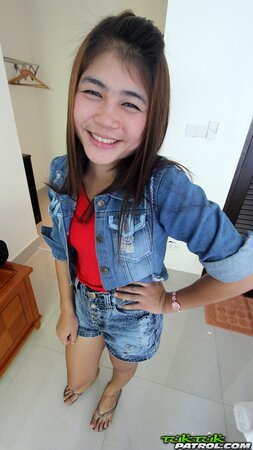 Asian cutie shows what she is capable of but only just barely