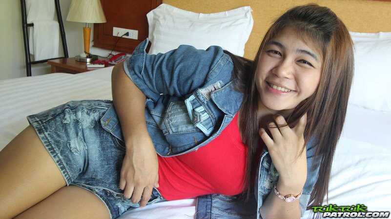 Asian cutie shows what she is capable of but only just barely