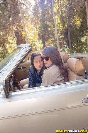 Bad girl Dani Daniels wears cool shades and fucks her GF