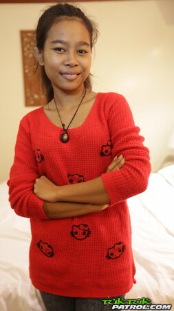 Petite Asian is happy to open her pussy for a big UK dick