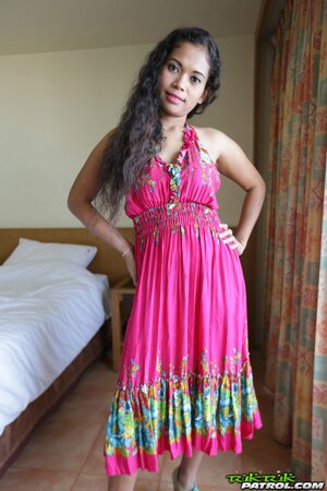 Brunette with curly hair wants her shaved Thati hole blasted