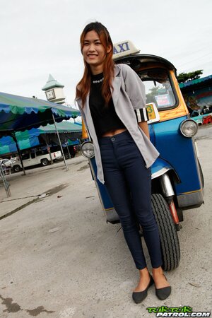 Asian girl with red hair and wet pussy prepping for a hard fuck