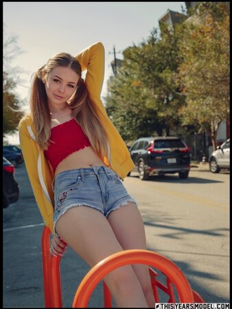 Playful teen with cute pigtails knows how to turn any man on