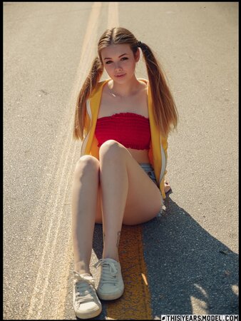 Playful teen with cute pigtails knows how to turn any man on