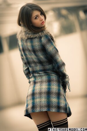 Aspen Martin lets you know she has nothing under her winter coat