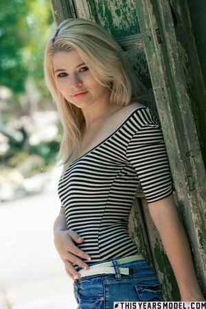 Naughty teen Mindy Corin is shameless for stripping in public