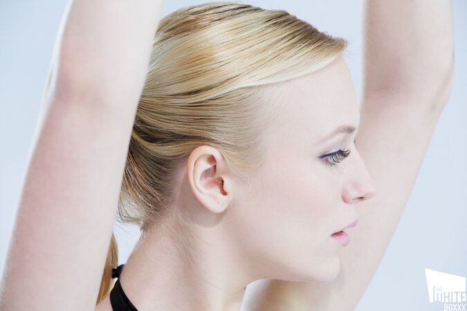 Blonde and her friend are into latex play and lesbo licking