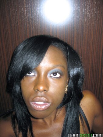 Black whore Jelly Sweets films her naked body to tease her bf