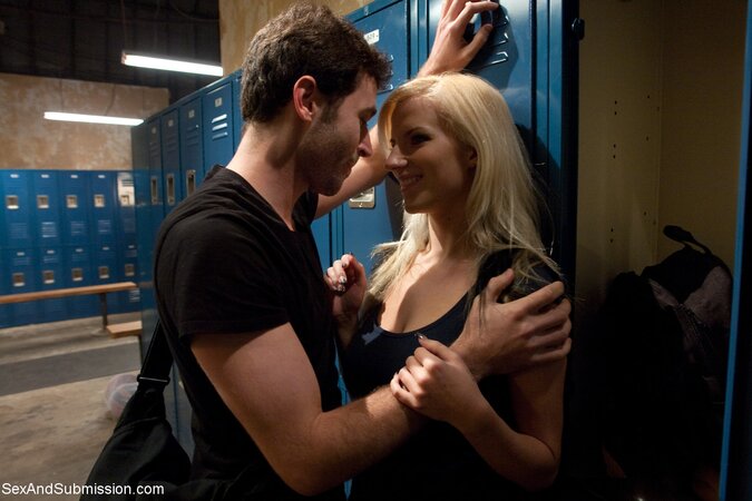 Gathering their breath and enjoying blindfold BDSM fuck