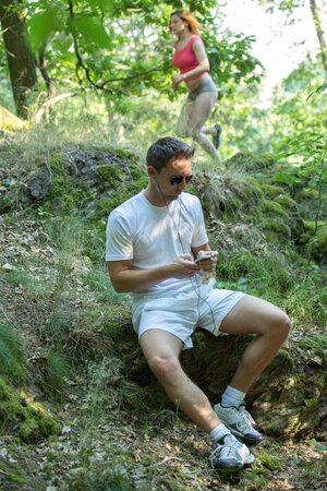 Her self-touches are so sensual and she needs strange cock