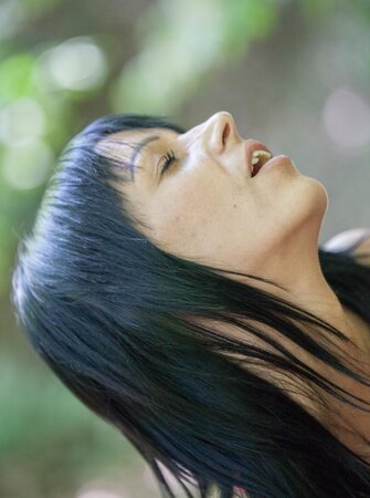 Handsome horny hotties Karin Key and Ria Sun fucking outside