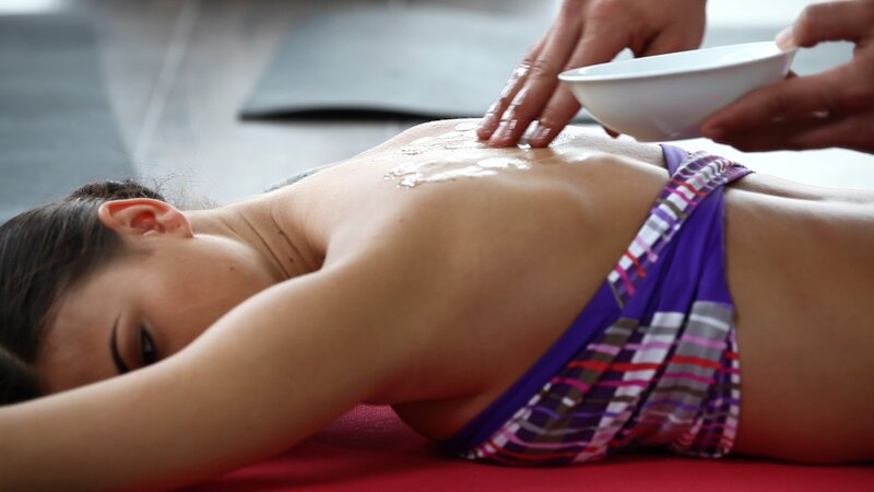 Girl almost passes out exhausted and happy midway thru it