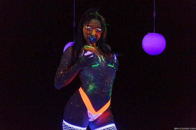 One fortunate patron gets a private dance from stripper Abella