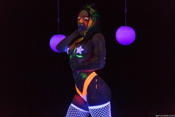 One fortunate patron gets a private dance from stripper Abella