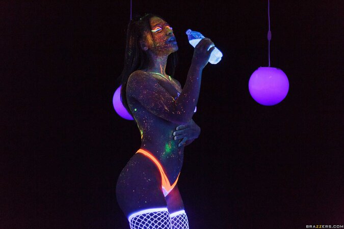 One fortunate patron gets a private dance from stripper Abella