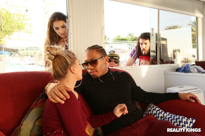 Hot gallery in which a beautiful woman takes captain's cock