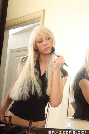 Big boobs blonde really trembling with ecstasy as she gets off