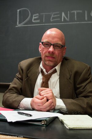 Geeky schoolgirl is going to fuck her teacher just because