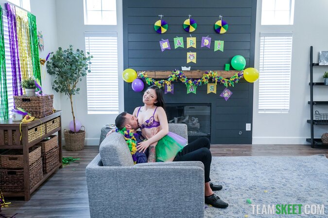 Her beautiful face will be covered in fresh cum after teasing