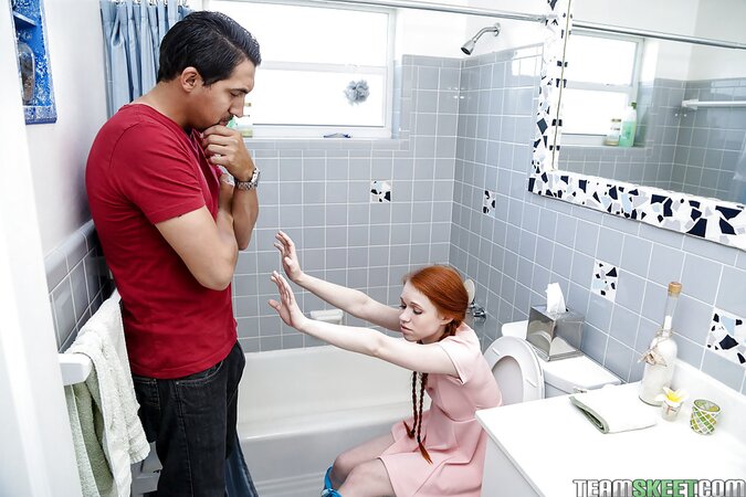 Redheaded nympho who talks dirty sucking big cock big time