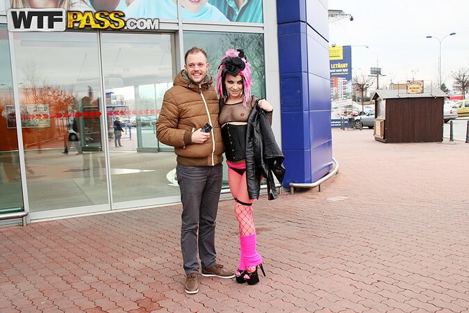 Her racing heart and edgy outfit are perfect for this kinda porn