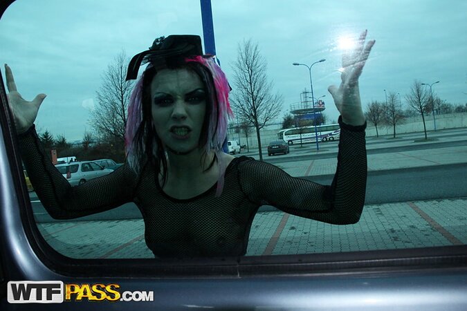 Her racing heart and edgy outfit are perfect for this kinda porn