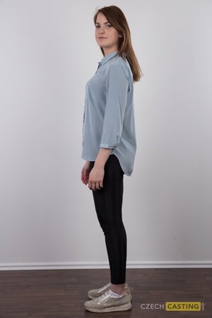 She has a signature boring office style that makes her sexy