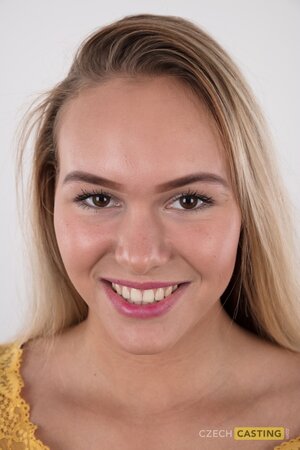 This not so frail teen lady with amazing curves shows off her bod