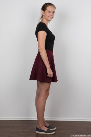 Pretty babe in black lingerie showing off her amazing body