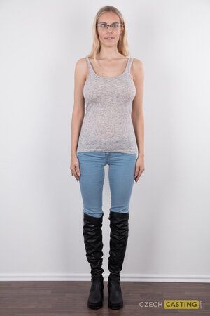 Cross eyed hottie with a tight body gets to showcase herself