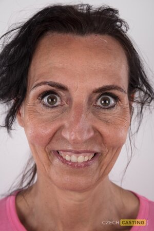 Klaudie the aging hoe shows off her sagging breasts and such