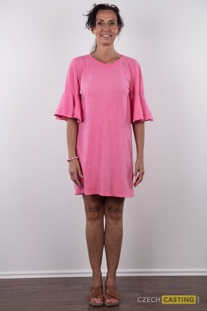 Klaudie the aging hoe shows off her sagging breasts and such