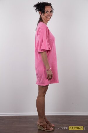 Klaudie the aging hoe shows off her sagging breasts and such