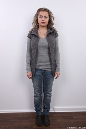 Jitka the tubby blonde shows off her body for the camera