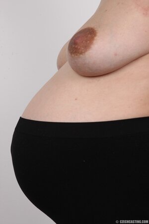 Good looking pregnant lady Andela shows off her body big time