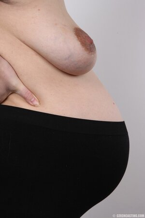 Good looking pregnant lady Andela shows off her body big time