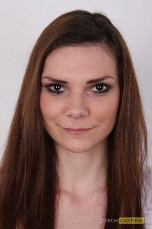 Horny lady named Karolina shows her big boobs and firm ass