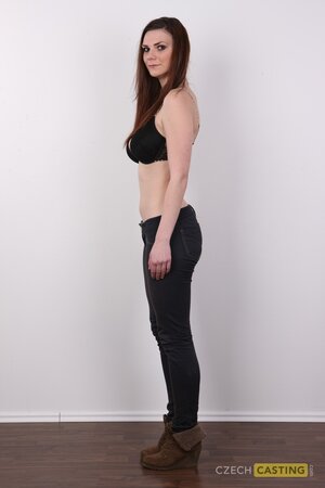 Horny lady named Karolina shows her big boobs and firm ass