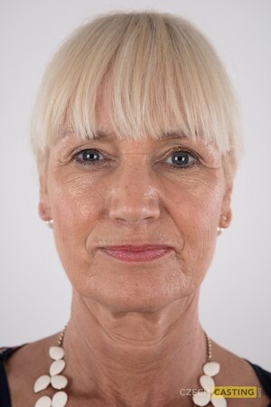 Old bitch Roxana Hanova showing her leathery tits and more