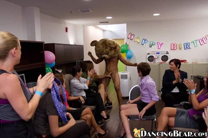 Girls get a hard cock served up at a kinky party today