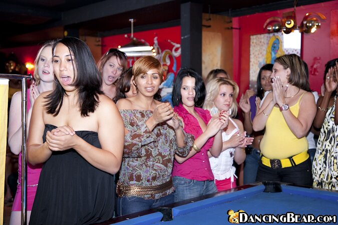 Stunning babes showing off their dick sucking skills at the party