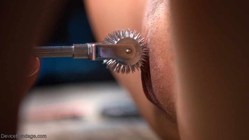 Tight girl with purple hair tortured by a much older man today