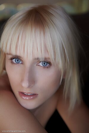 Blonde lady exudes an aura of honor and true lust as well